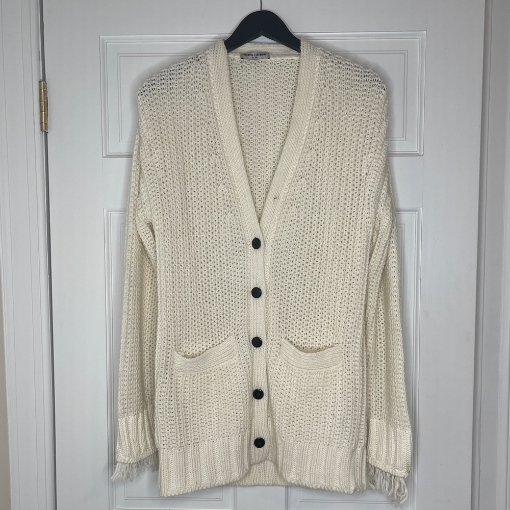 Opening Ceremony Fringe Cuff Cardigan Size M